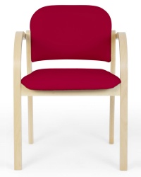 ''Elva'' Padded Wooden Lounge Armchair