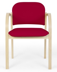 ''Elva'' Padded Wooden Lounge Armchair