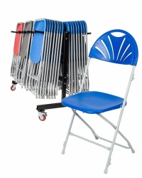 Zlite 60 Exam Fan-Back Folding Chair + Trolley