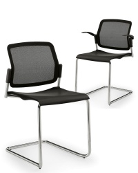Movie Mesh Back Cantilever Stacking Chair