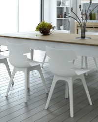 Hoxton Plastic 4 Leg Chair (White)