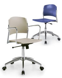 Pearl Plastic Seat Swivel Chair