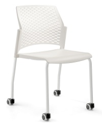 Rewind Four Leg Plastic Chair + Castors