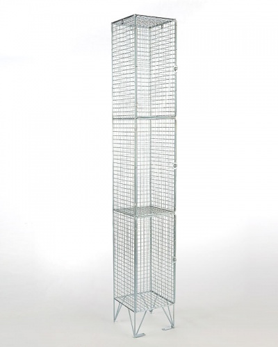 Wire Mesh Locker - Three Door